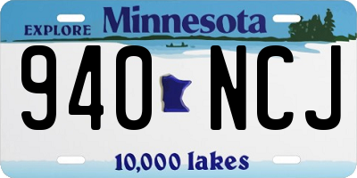 MN license plate 940NCJ