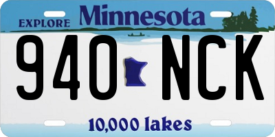 MN license plate 940NCK