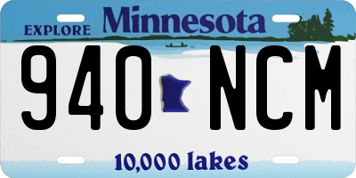 MN license plate 940NCM