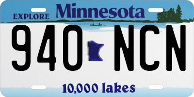 MN license plate 940NCN