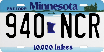 MN license plate 940NCR