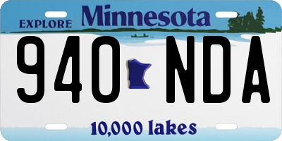 MN license plate 940NDA