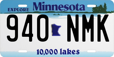 MN license plate 940NMK