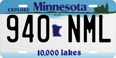 MN license plate 940NML