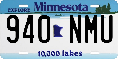 MN license plate 940NMU