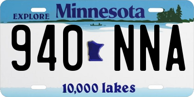 MN license plate 940NNA