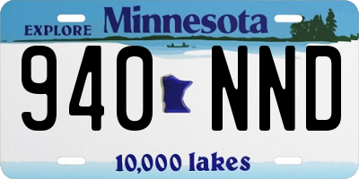 MN license plate 940NND