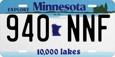 MN license plate 940NNF
