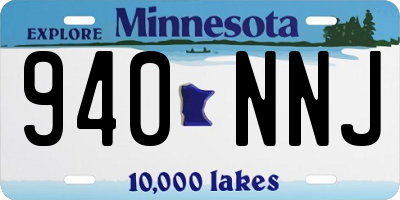 MN license plate 940NNJ