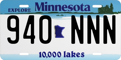 MN license plate 940NNN
