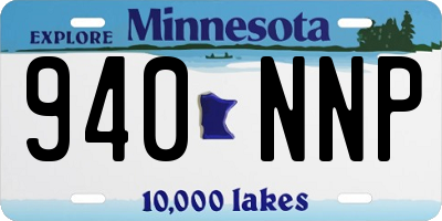 MN license plate 940NNP