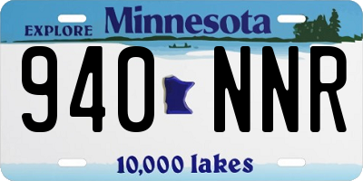 MN license plate 940NNR