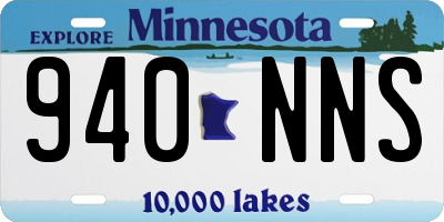 MN license plate 940NNS