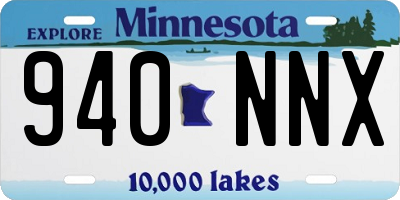 MN license plate 940NNX