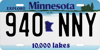 MN license plate 940NNY