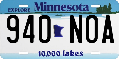 MN license plate 940NOA