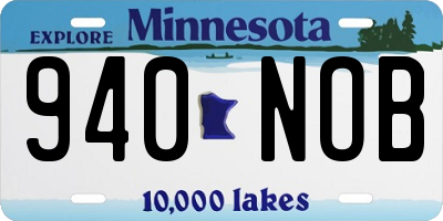 MN license plate 940NOB
