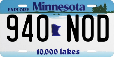 MN license plate 940NOD