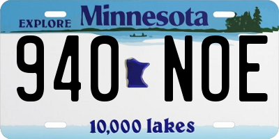 MN license plate 940NOE