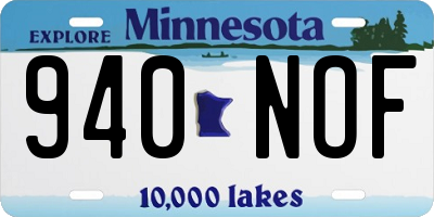 MN license plate 940NOF