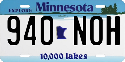 MN license plate 940NOH