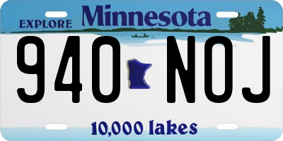 MN license plate 940NOJ