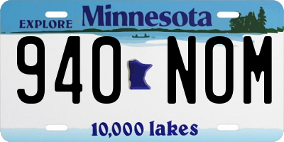 MN license plate 940NOM
