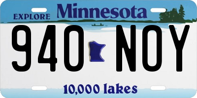 MN license plate 940NOY