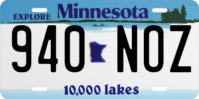 MN license plate 940NOZ