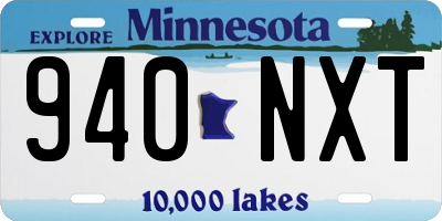 MN license plate 940NXT