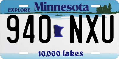 MN license plate 940NXU