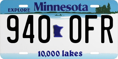 MN license plate 940OFR