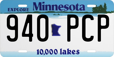 MN license plate 940PCP