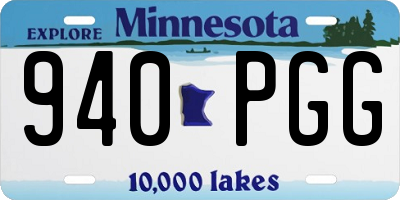 MN license plate 940PGG