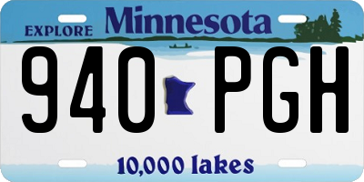 MN license plate 940PGH