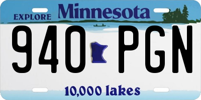 MN license plate 940PGN