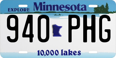 MN license plate 940PHG
