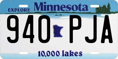 MN license plate 940PJA