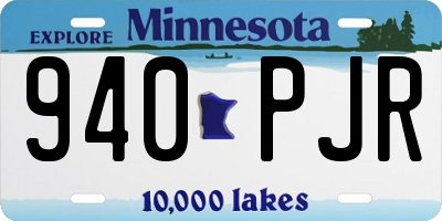 MN license plate 940PJR