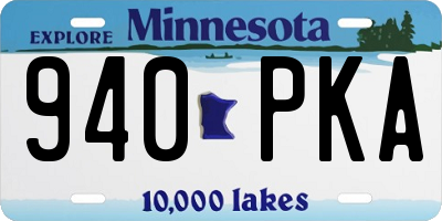 MN license plate 940PKA