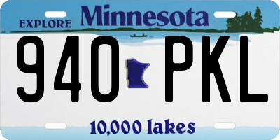 MN license plate 940PKL