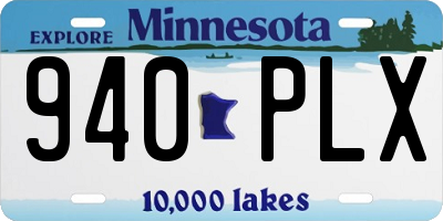 MN license plate 940PLX