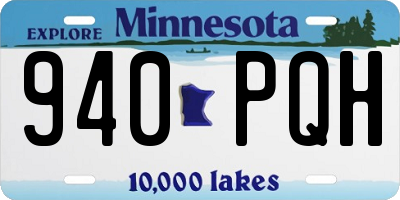MN license plate 940PQH