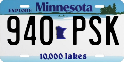 MN license plate 940PSK
