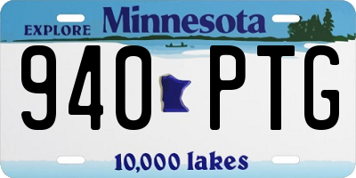 MN license plate 940PTG