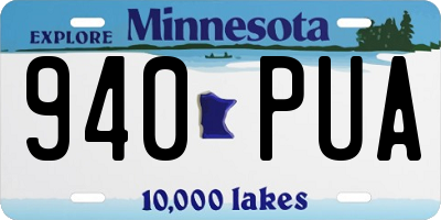 MN license plate 940PUA