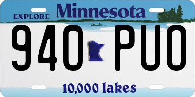 MN license plate 940PUO
