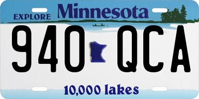 MN license plate 940QCA