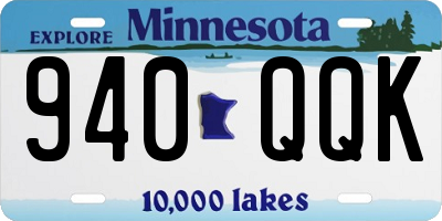 MN license plate 940QQK