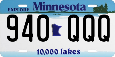 MN license plate 940QQQ